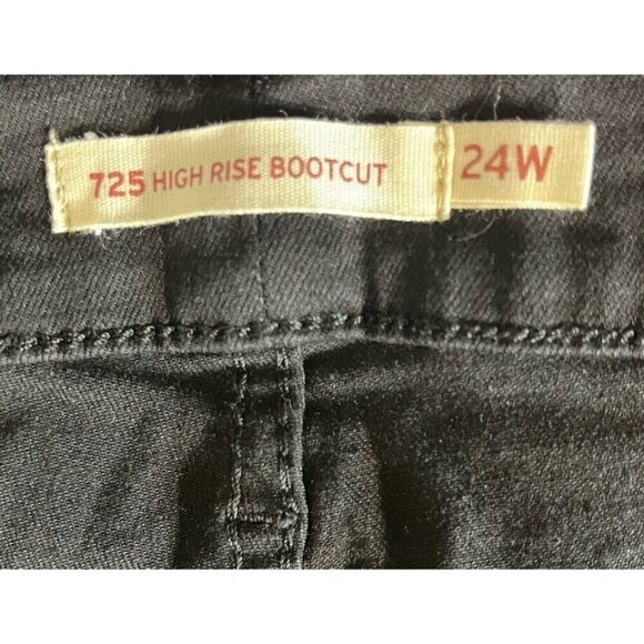 NWT Levi's 725 High Rise Bootcut Black Hypersoft Stretch Jeans - Picture 12 of 14